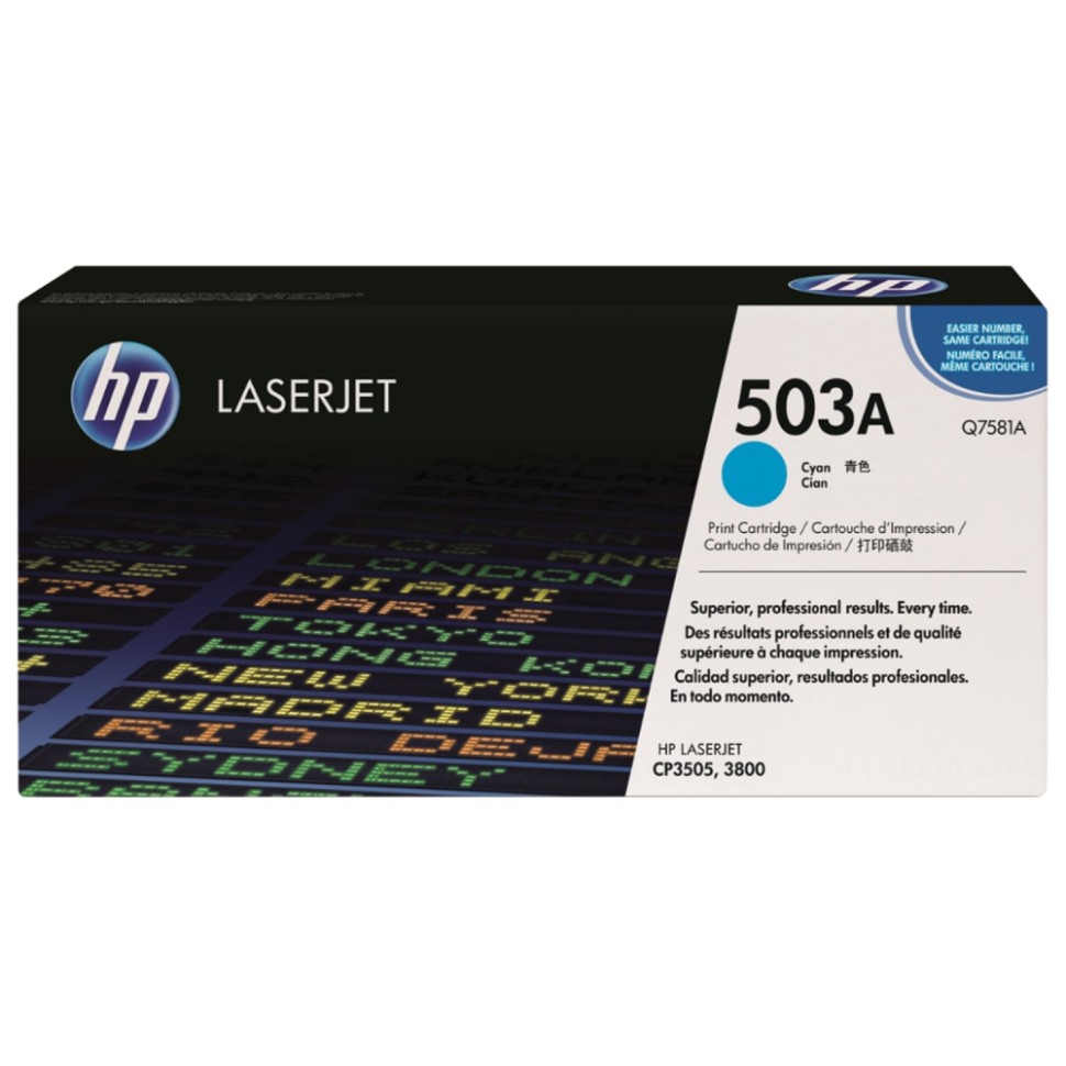 Картридж для лазерного принтера HP (Q7581AC) синий, оригинальный