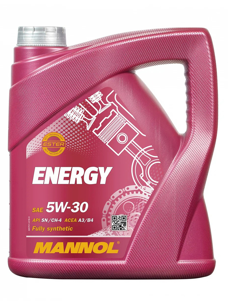 

Моторное масло MANNOL синтетическое Energy 5W30 SL 4л