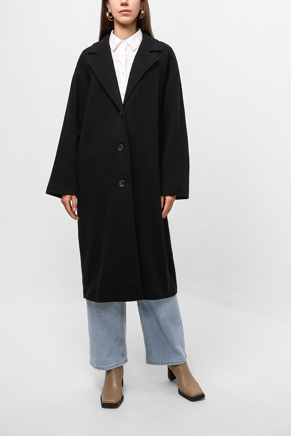 

Пальто женское Marc O'Polo 208608571231 черное 40 EU, 208608571231