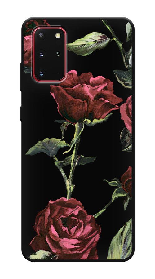 

Чехол Awog на Samsung Galaxy S20 + "Бордовые розы фон", Красный, 29352-1