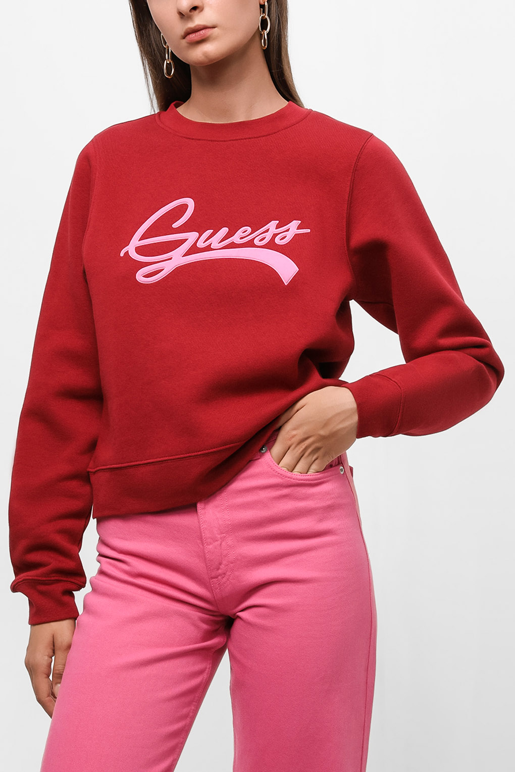 

Свитшот женский Guess Jeans W2BQ09 K9Z21 красный S, W2BQ09 K9Z21