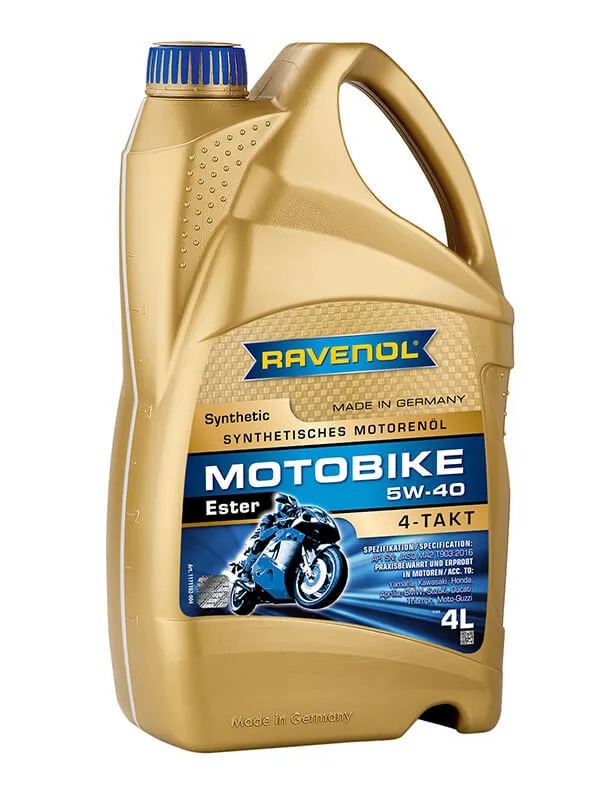 фото Масло моторное 5w-40 4л motobike 4-t ester (синтетика) ravenol арт. 1171102004