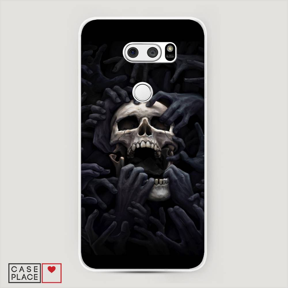 

Чехол Awog на LG V35 ThinQ "Череп 29", Черный;серый, 83650-9