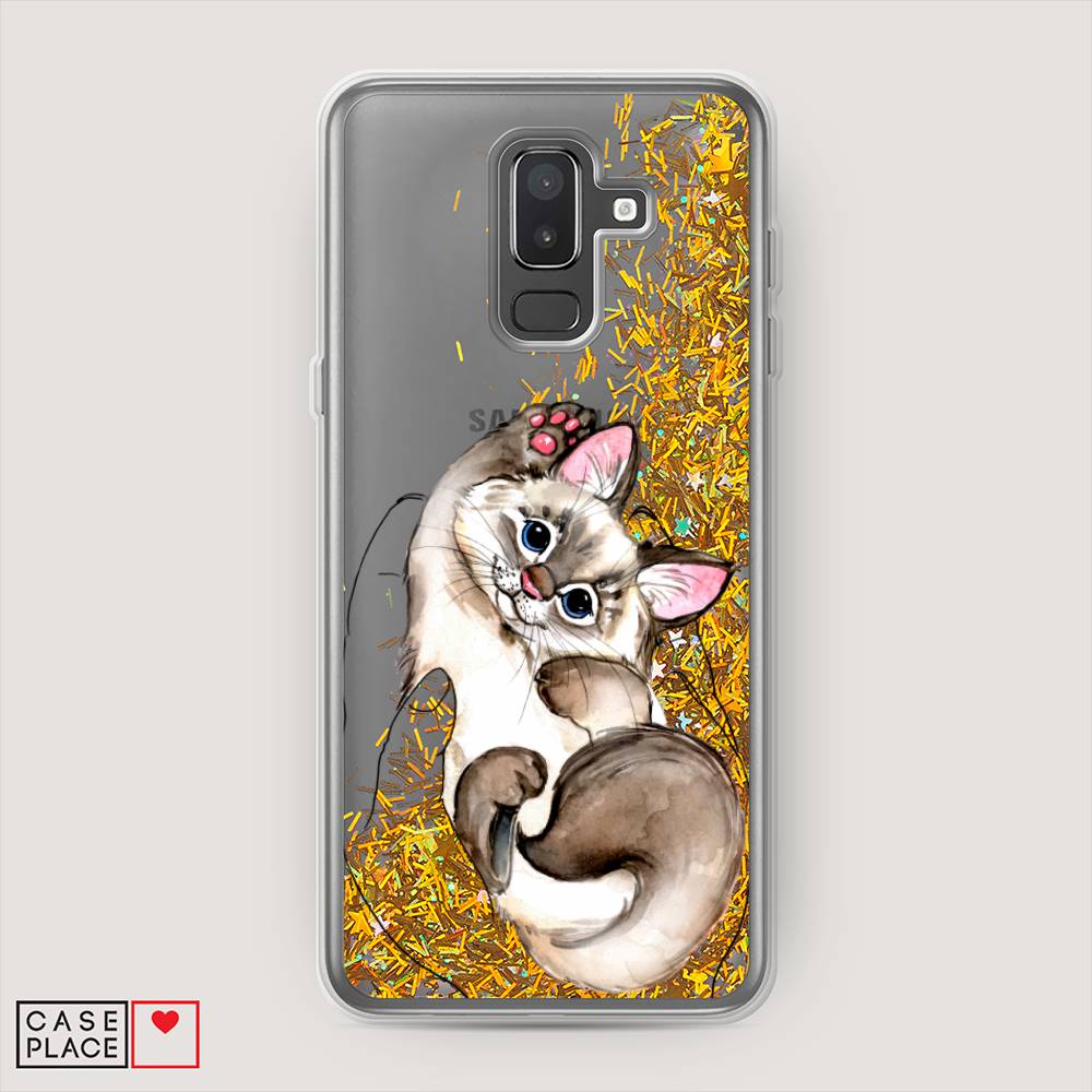 

Чехол Awog на Samsung Galaxy J8 "Котенок в ладошках", Коричневый, 26590-1