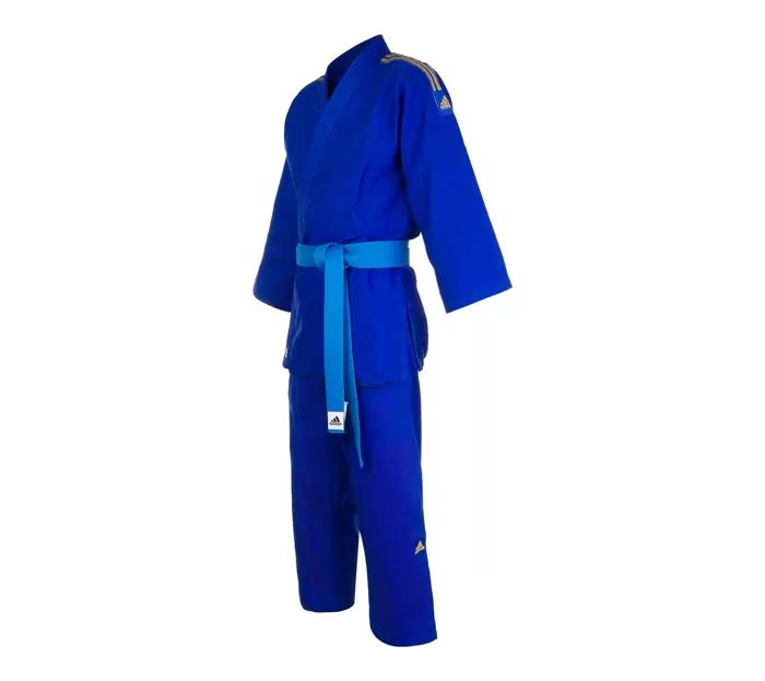 Кимоно для дзюдо Contest синее с золотыми полосками (размер 180 см)