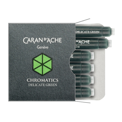 

Картридж Carandache Chromatics (8021.221) Delicate green чернила для ручек перьевых (6шт)