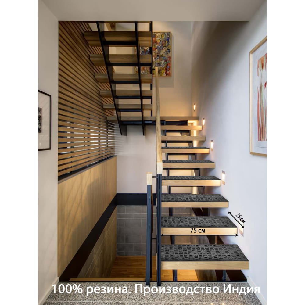 

Резиновая накладка ComeForte ТОЧКИ на ступень 25х75 см ST-1002