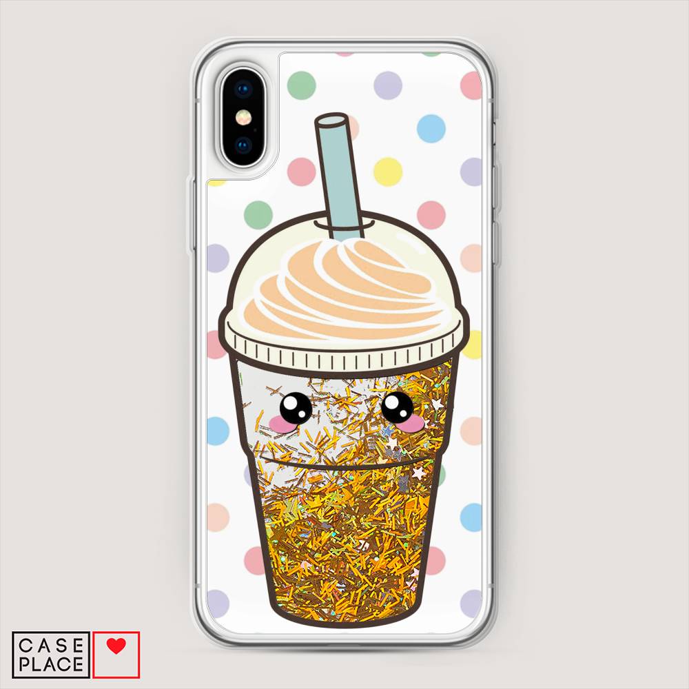 

Жидкий чехол с блестками "Милый стакан" на Apple iPhone XS Max (10S Max), 11990-1