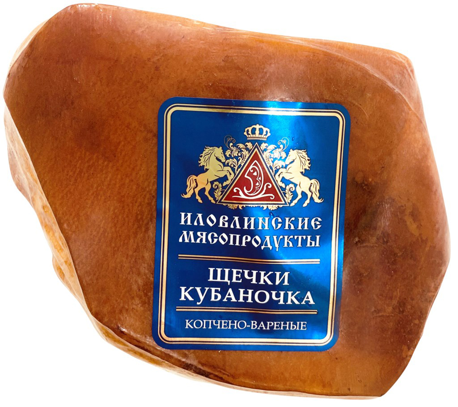 

Щечки Иловлинские мясопродукты Кубаночка, копчено-вареные, 600-650 г