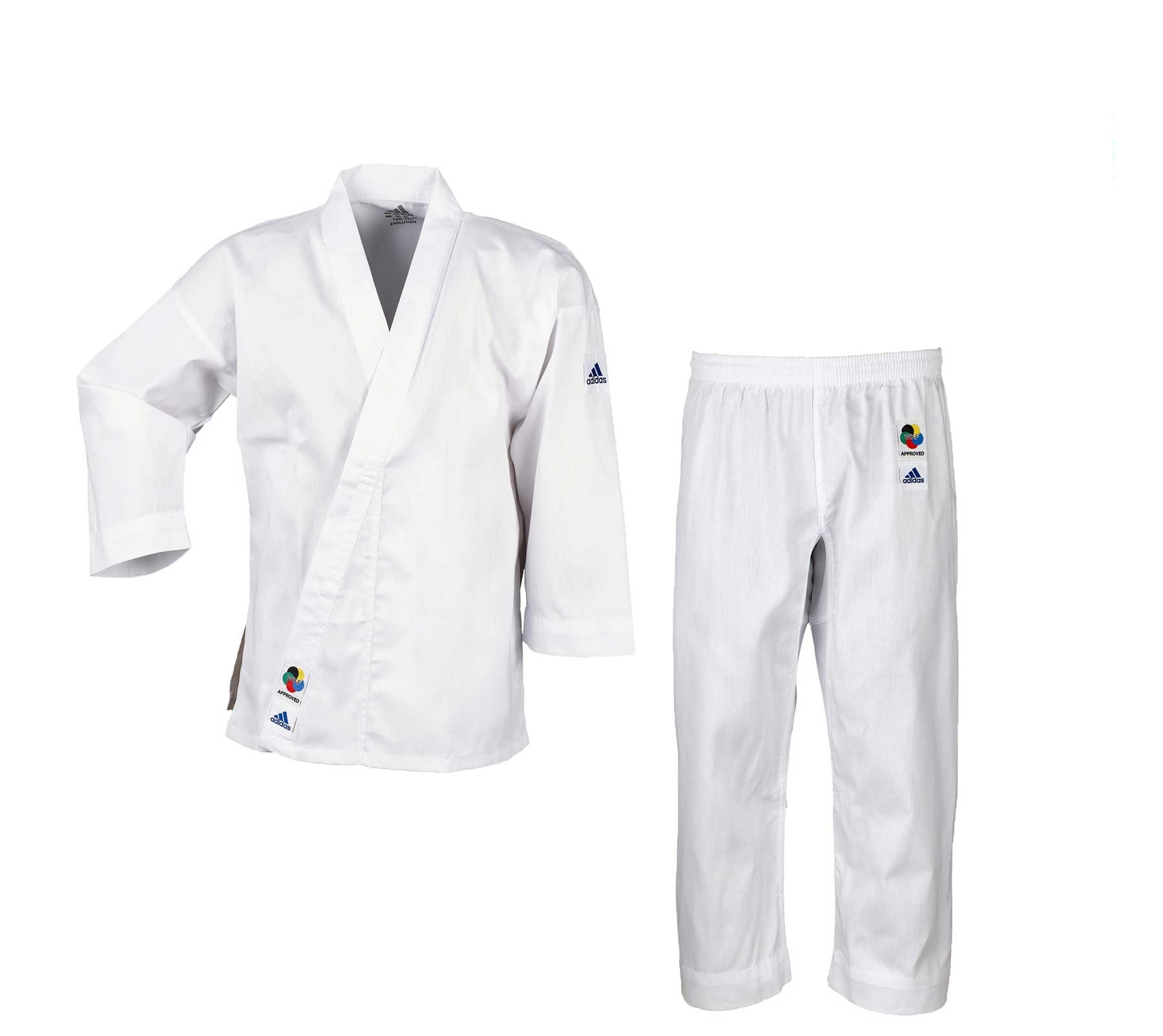 

Кимоно для карате подростковое Evolution WKF белое (размер 120-130 см), Evolution WKF