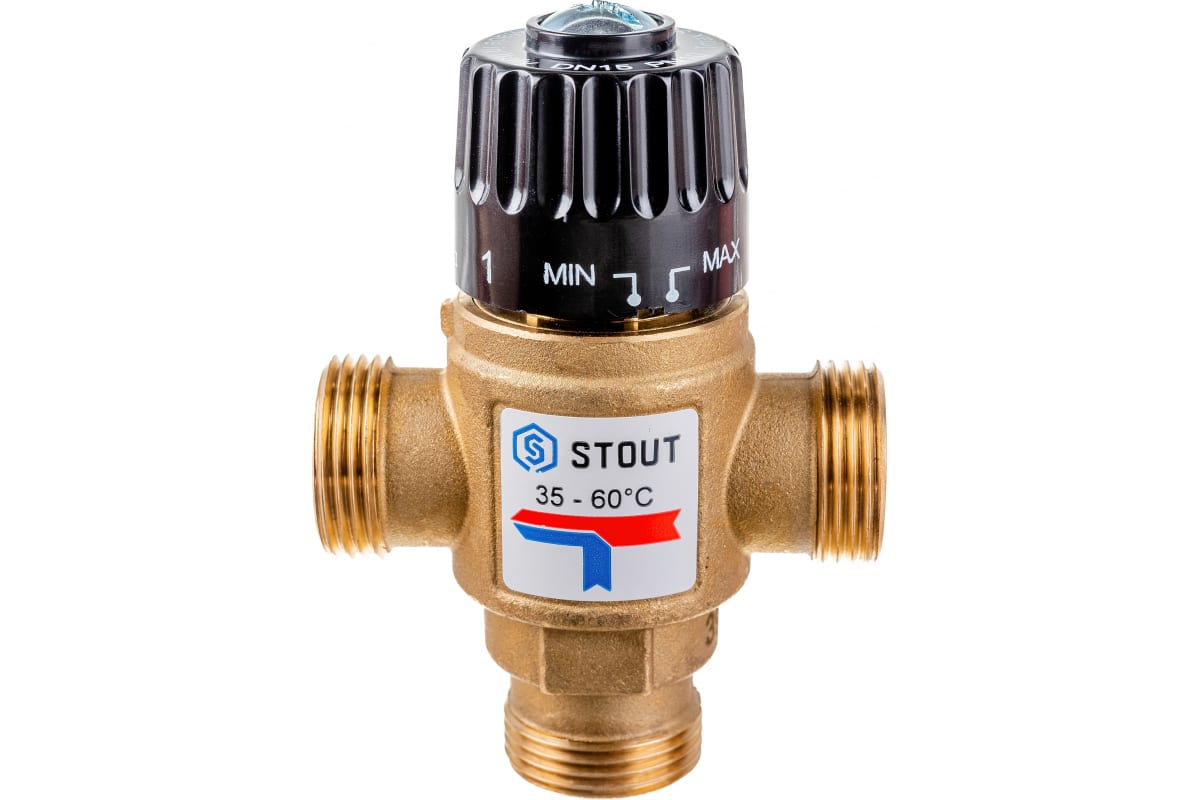 Термостатический смесительный клапан STOUT 3/4 SVM-0120-166020 svm 0120 166020 stout термостатический смесительный клапан для систем отопления и гвс 3 4