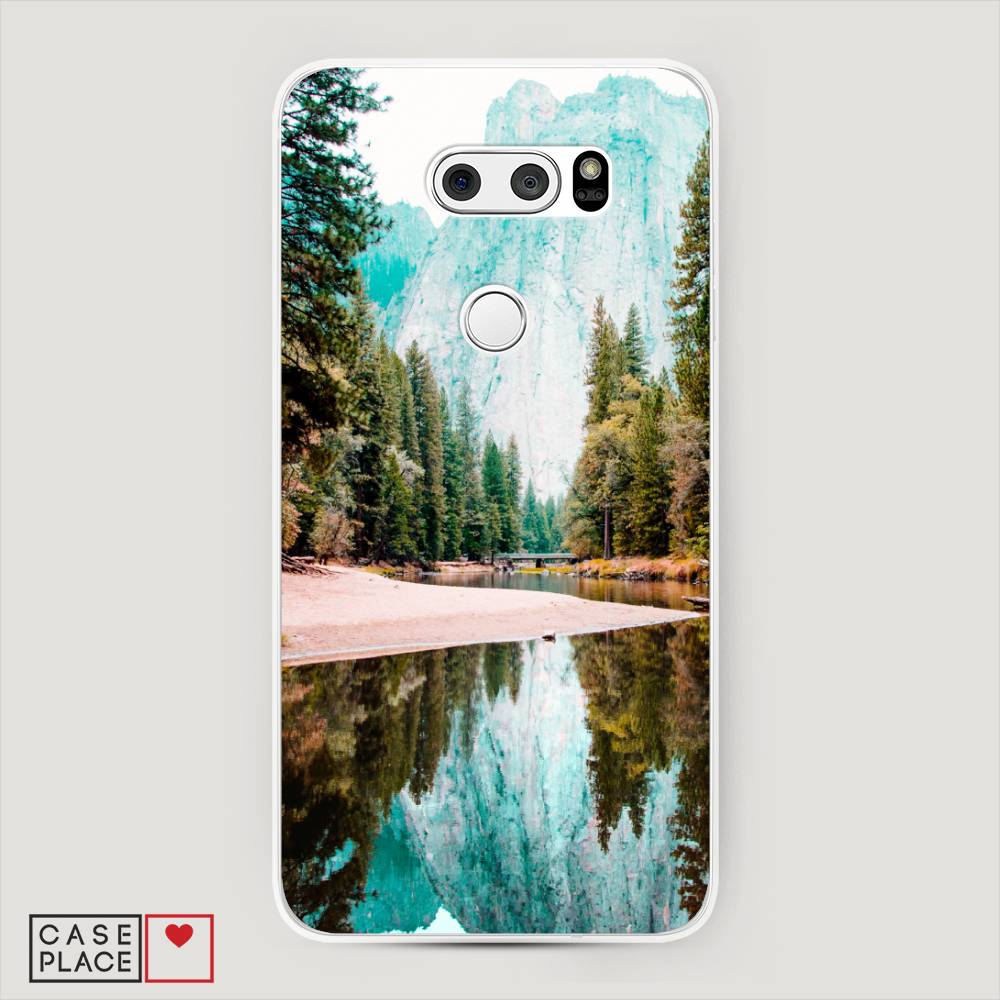 

Чехол Awog на LG V35 ThinQ "Горы 11", Зеленый;голубой, 83650-4