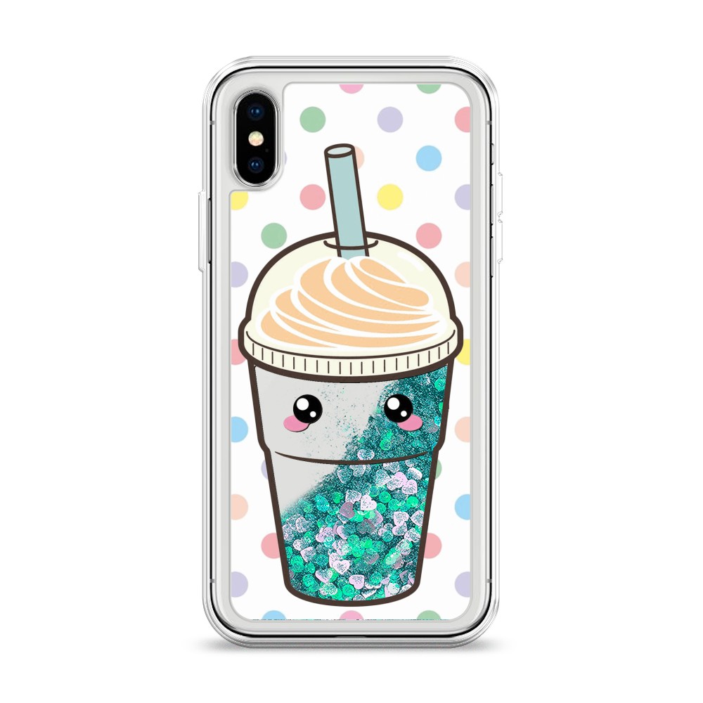 

Жидкий чехол с блестками "Милый стакан" на Apple iPhone X (10), 11095-1