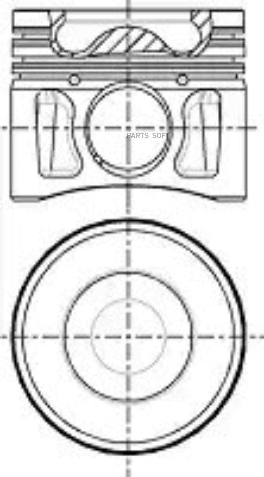 

87-427707-40 Поршень D86.5 +0.5 Ford Transit 2.2Tdci 07> NURAL 8742770740