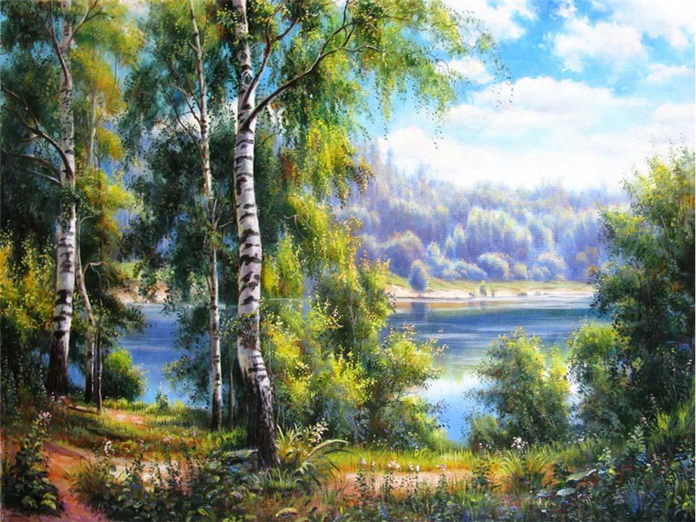 

Картина по номерам Paintboy Березки у реки, 40x50 см, Березки у реки