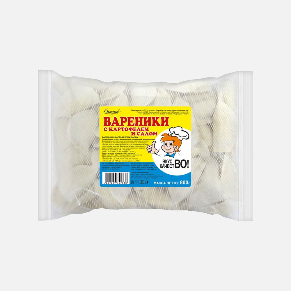 

Вареники Степанов с картофелем и салом, 800 г