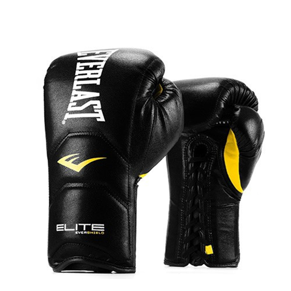 фото Перчатки тренировочные на шнуровке everlast elite pro 14oz черные