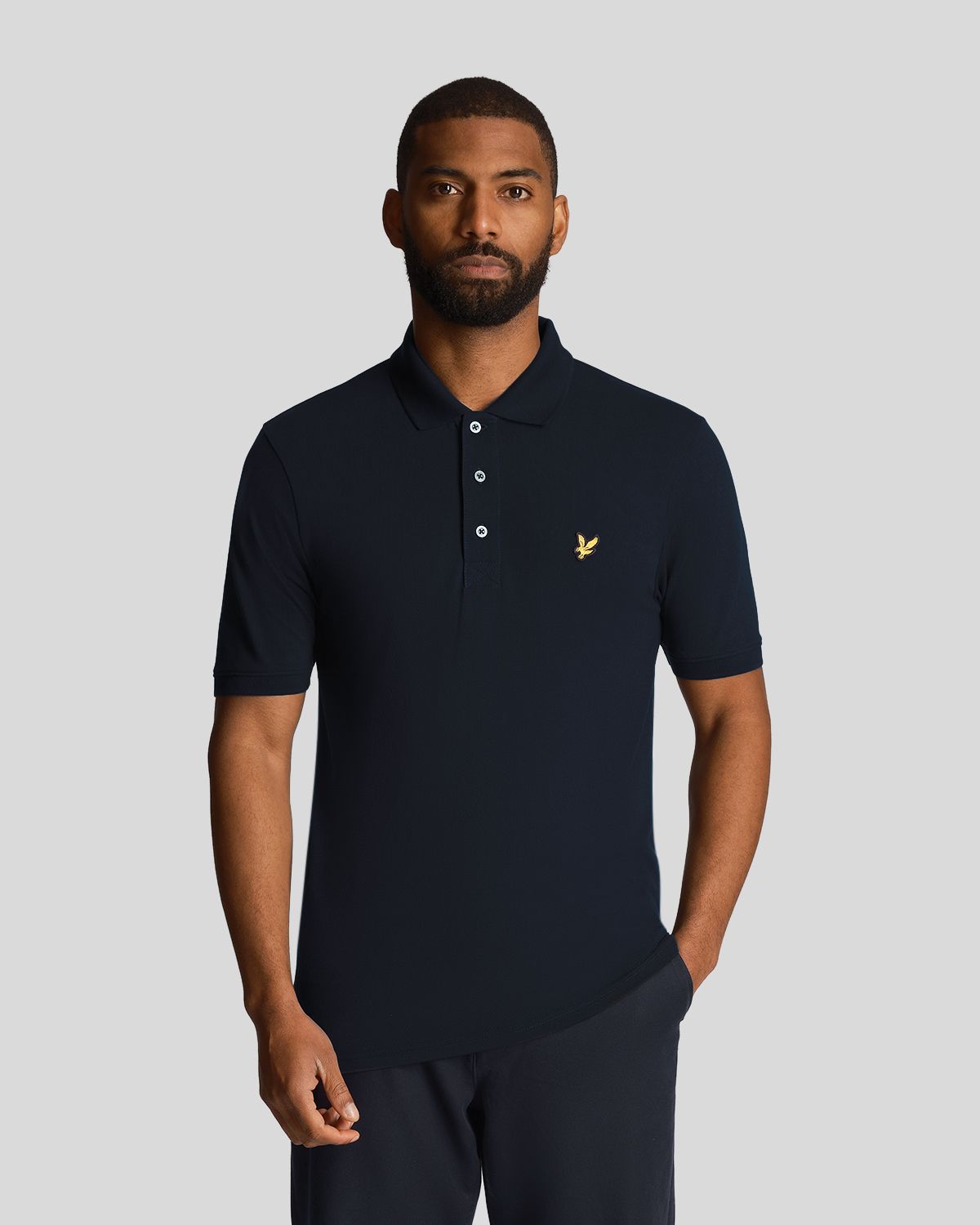 Футболка мужская Lyle&Scott Plain Polo Shirt синяя 2XL