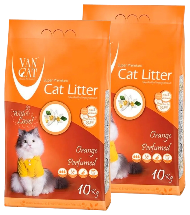 

VAN CAT VAN CAT ORANGE наполнитель комкующийся для туалета кошек с ароматом апельсина (10