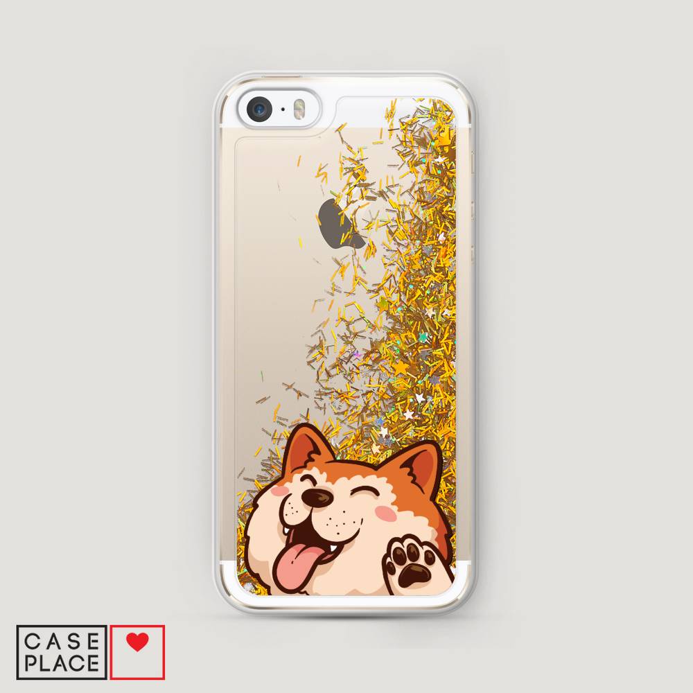 

Чехол Awog на Apple iPhone 5 / Айфон 5 "Акита-ину машет", 10390-1