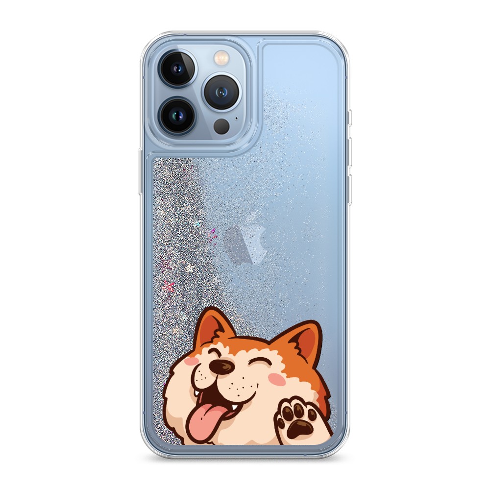 

Чехол Awog на Apple iPhone 13 Pro Max / Айфон 13 Pro Max "Акита-ину машет", Разноцветный, 14491-1