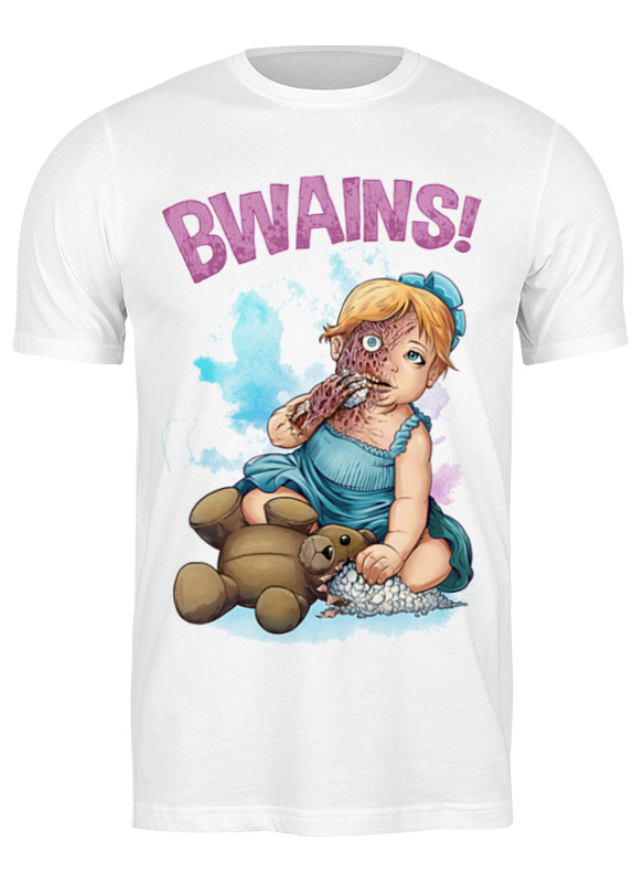 

Футболка мужская Printio Bwains! 1439218 белая 2XL, Белый, Bwains! 1439218