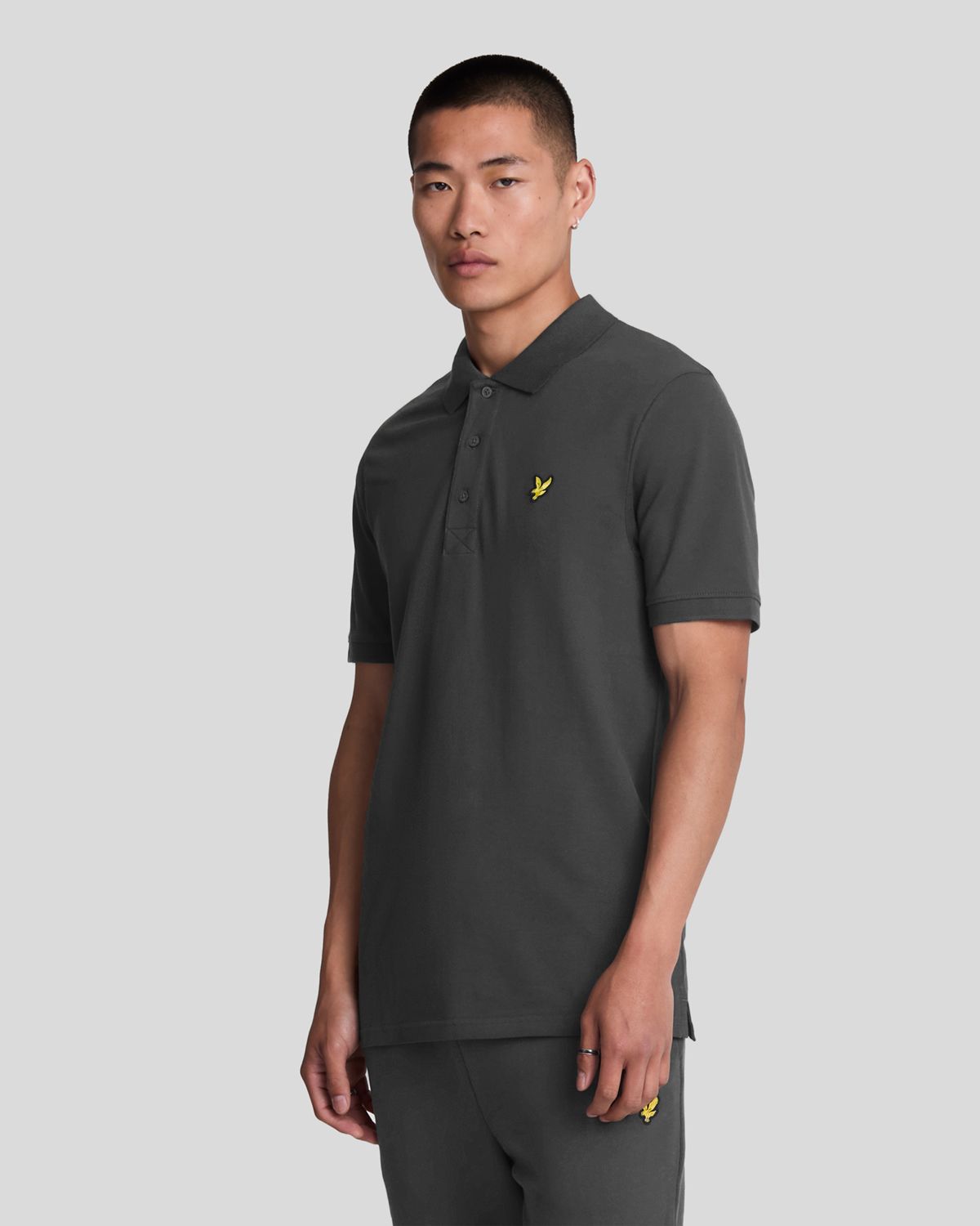 Футболка мужская Lyle & Scott Plain Polo Shirt серая XL