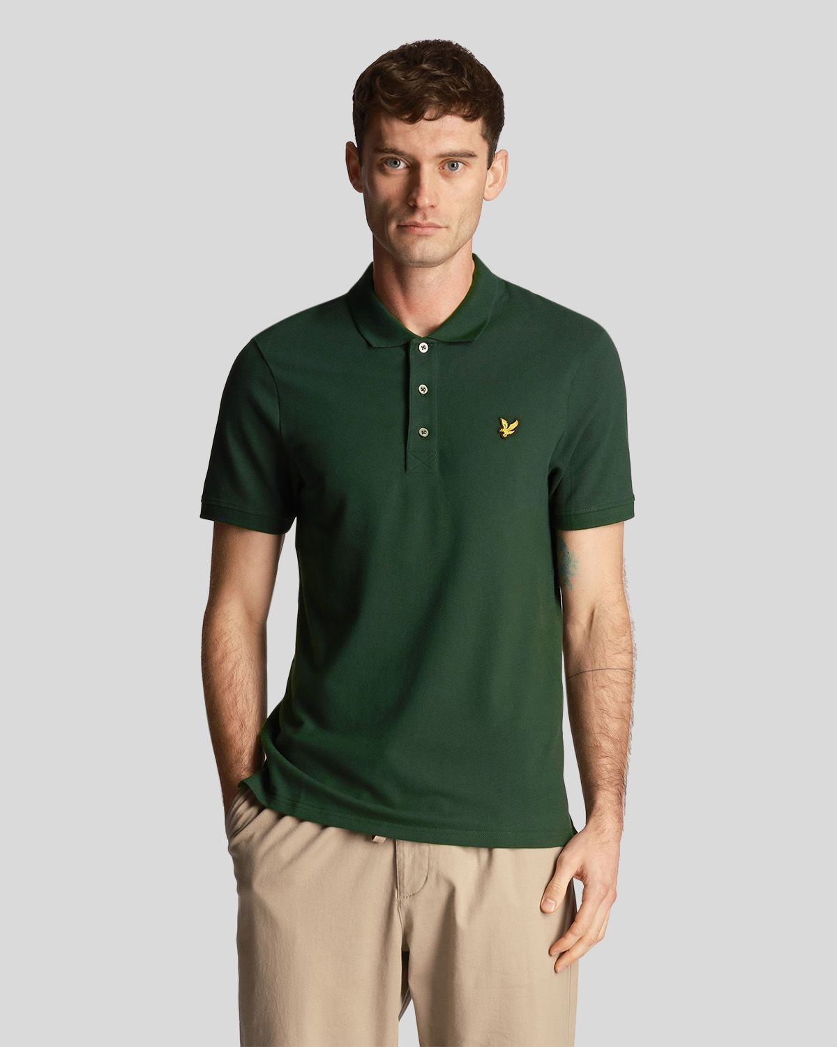 

Футболка мужская Lyle & Scott Plain Polo Shirt зеленая 2XL, Зеленый, Plain Polo Shirt
