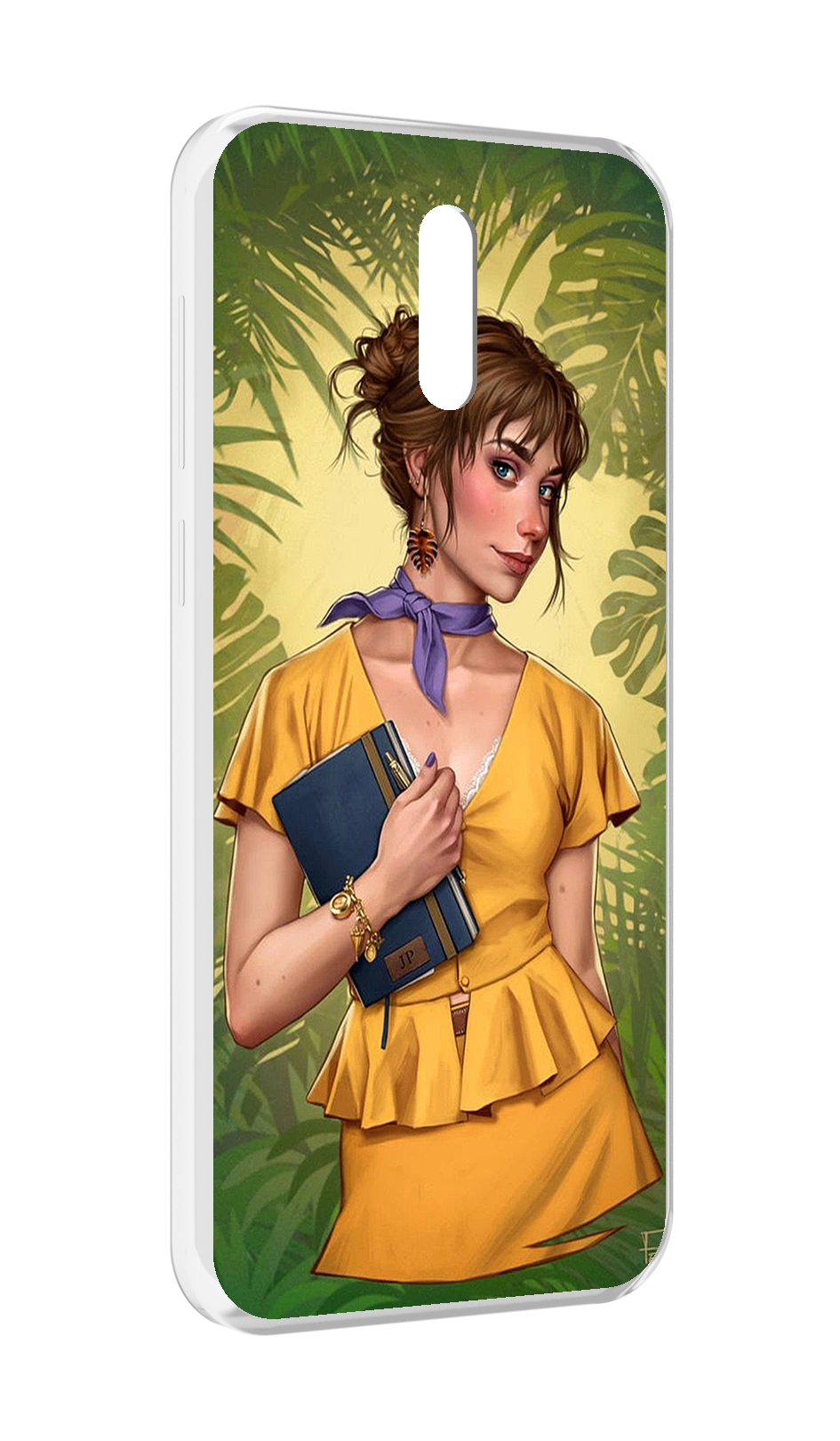 

Чехол MyPads девушка-в-зелени женский для Alcatel 3L (2019), Прозрачный, Tocco