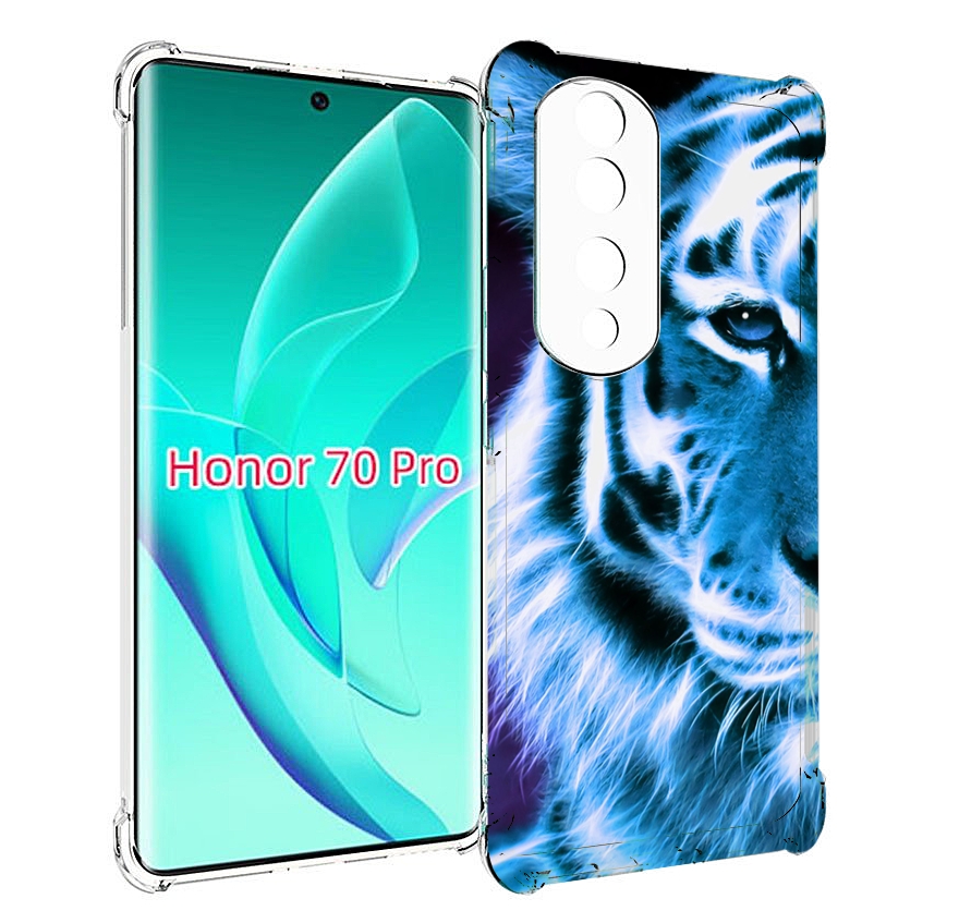 

Чехол MyPads Половина-тигра мужской для Honor 70 Pro / 70 Pro Plus, Прозрачный, Tocco