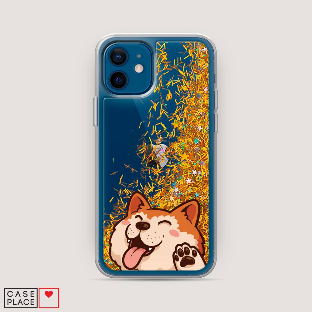 

Чехол Awog на Apple iPhone 12 mini / Айфон 12 mini "Акита-ину машет", Разноцветный, 12690-1