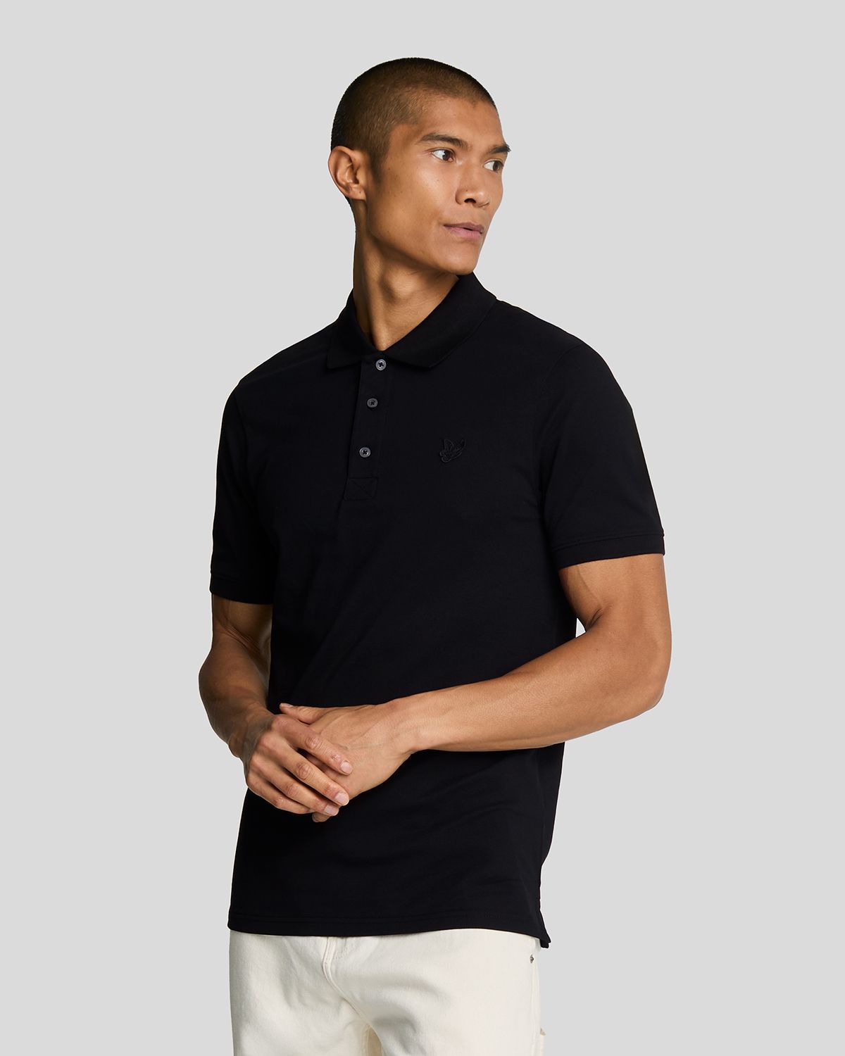 Футболка мужская Lyle Scott Tonal Eagle Polo Shirt черная S 3390₽