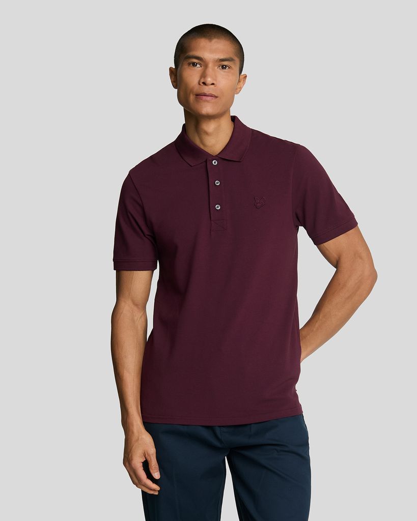 Футболка мужская Lyle Scott Tonal Eagle Polo Shirt бордовая 2XL 3290₽