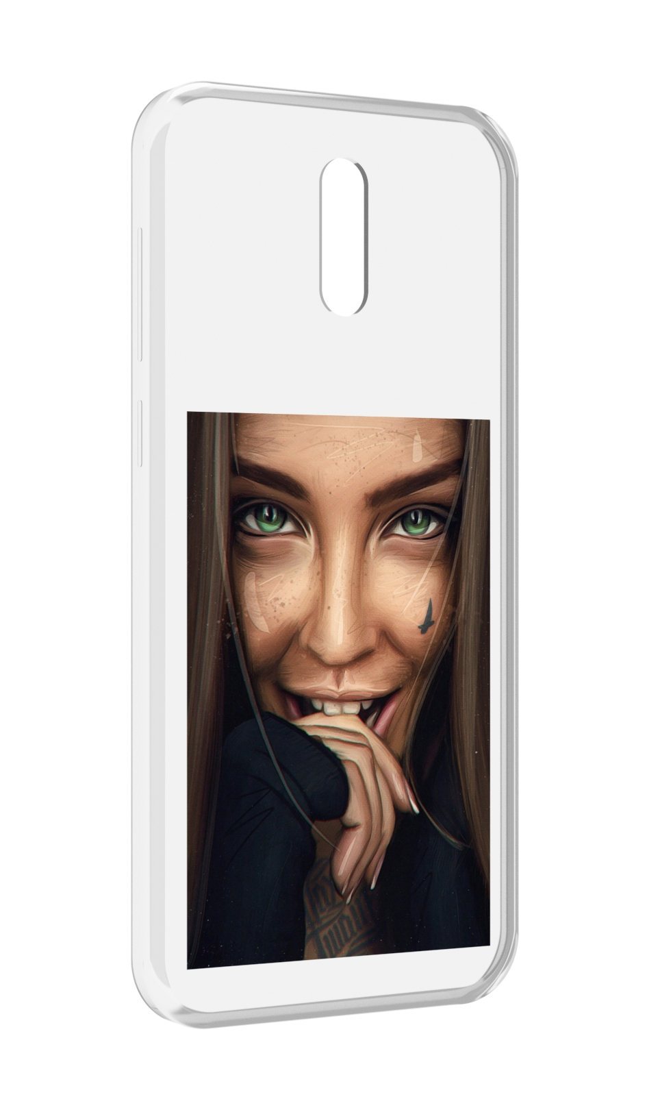Чехол MyPads девушка улыбается женский для Alcatel 3L (2019)