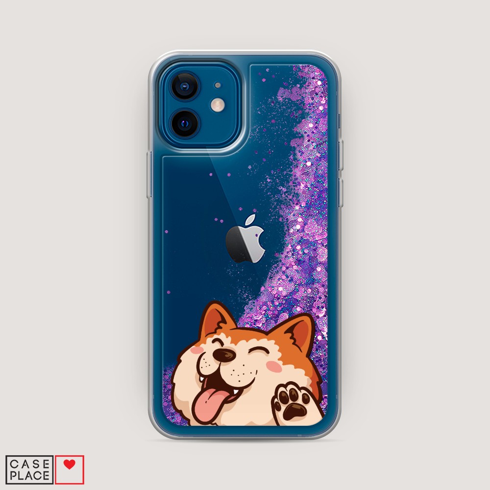 

Чехол Awog на Apple iPhone 12 / Айфон 12 "Акита-ину машет", Разноцветный, 12592-1