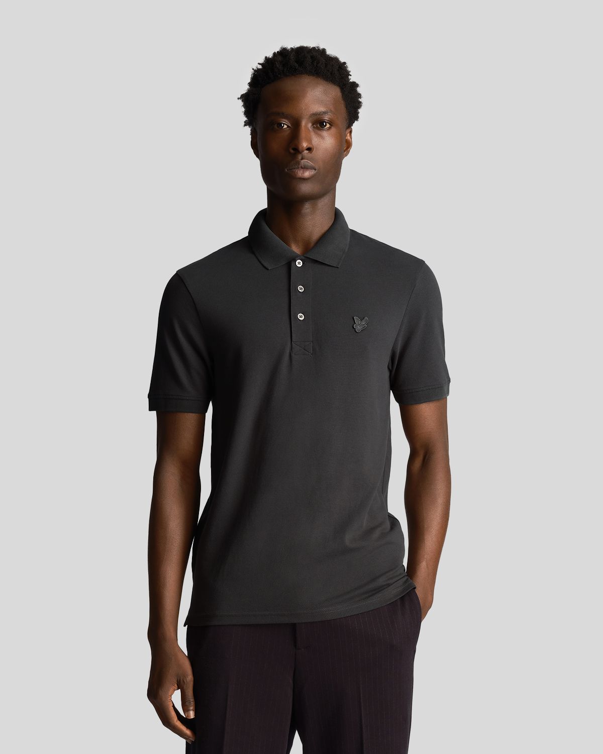 Футболка мужская Lyle&Scott Tonal Eagle Polo Shirt серая M