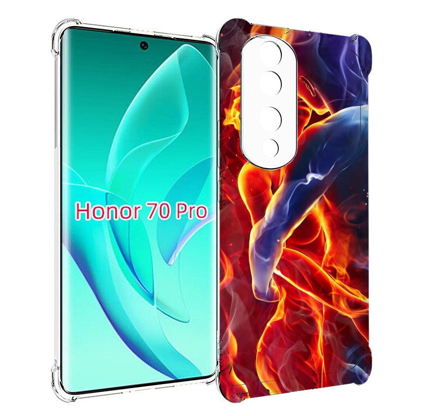 

Чехол MyPads Огонь-вода для Honor 70 Pro / 70 Pro Plus, Прозрачный, Tocco
