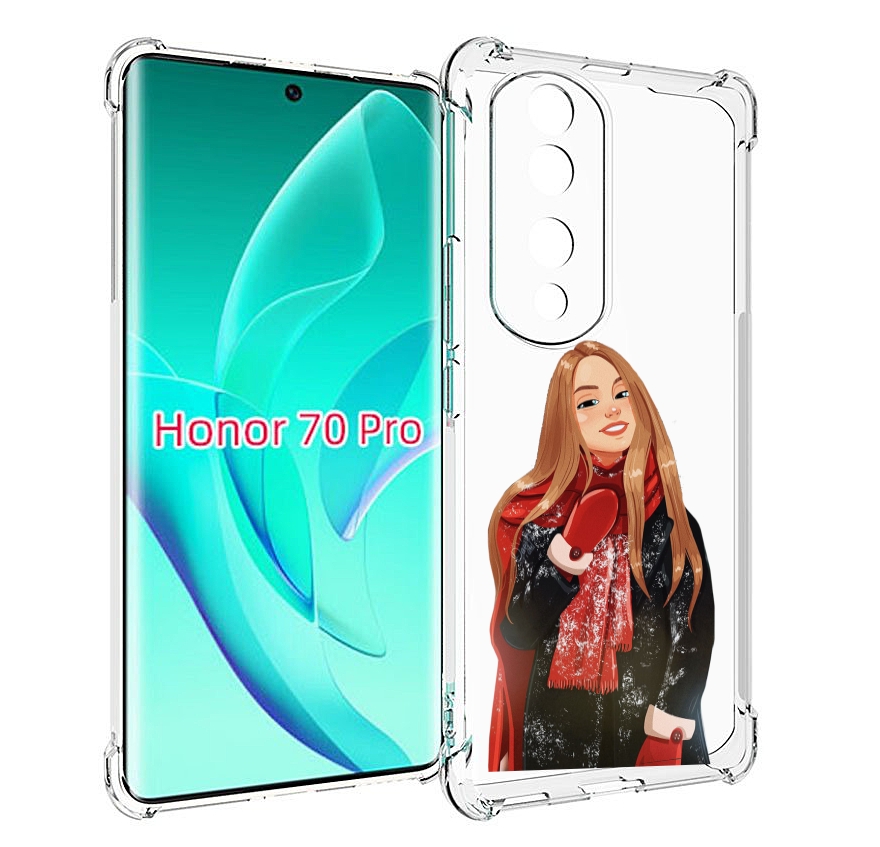 

Чехол MyPads Новогодний-зимний-арт женский для Honor 70 Pro / 70 Pro Plus, Прозрачный, Tocco