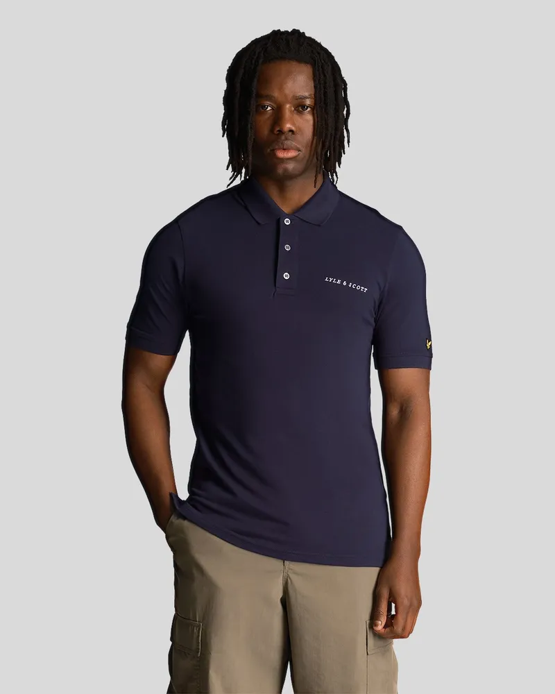 Футболка мужская Lyle&Scott Embroidered Polo Shirt синяя L