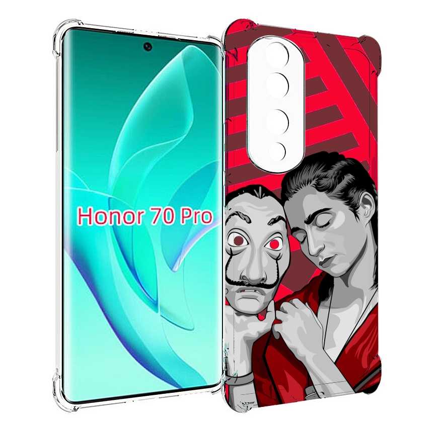 

Чехол MyPads Найроби-бумажного-дома для Honor 70 Pro / 70 Pro Plus, Прозрачный, Tocco