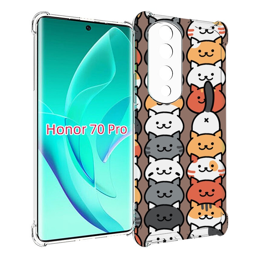 

Чехол MyPads Найди-кота для Honor 70 Pro / 70 Pro Plus, Прозрачный, Tocco