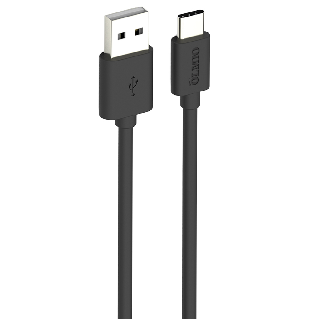 Кабель USB 2.0 - USB type-C, 2м, чёрный, OLMIO,