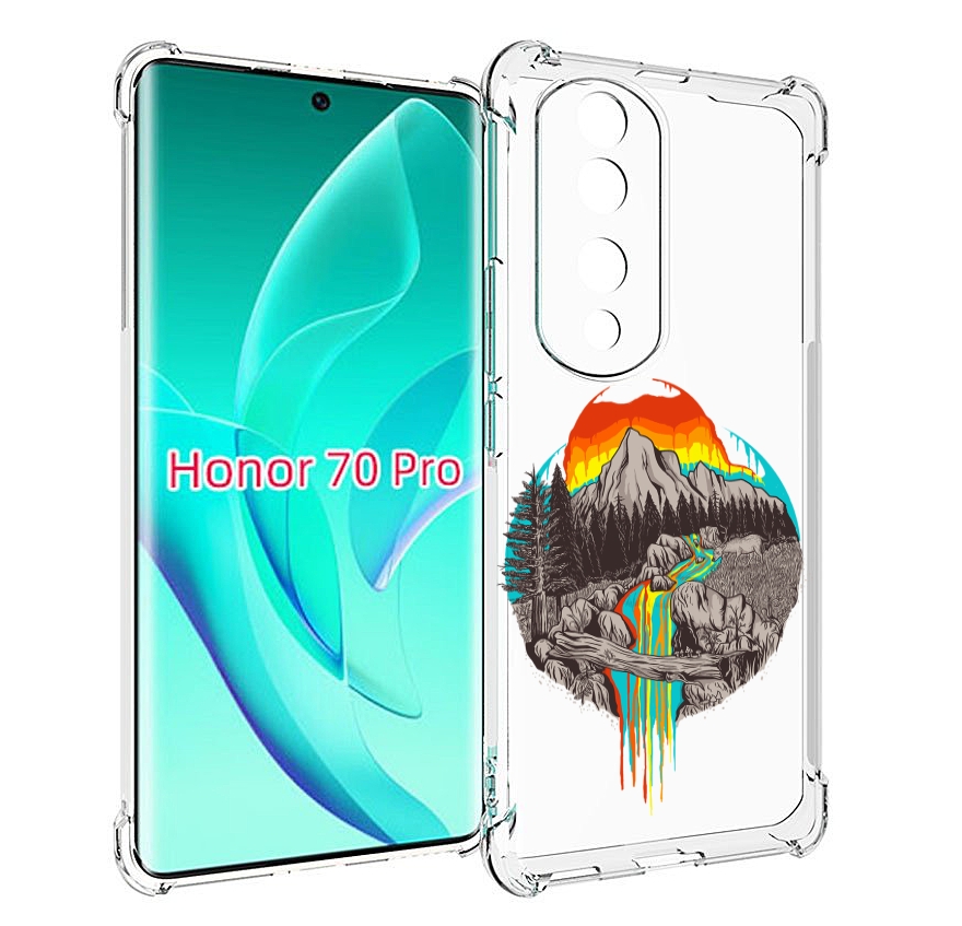 

Чехол MyPads Радужный водопад для Honor 70 Pro / 70 Pro Plus, Прозрачный, Tocco