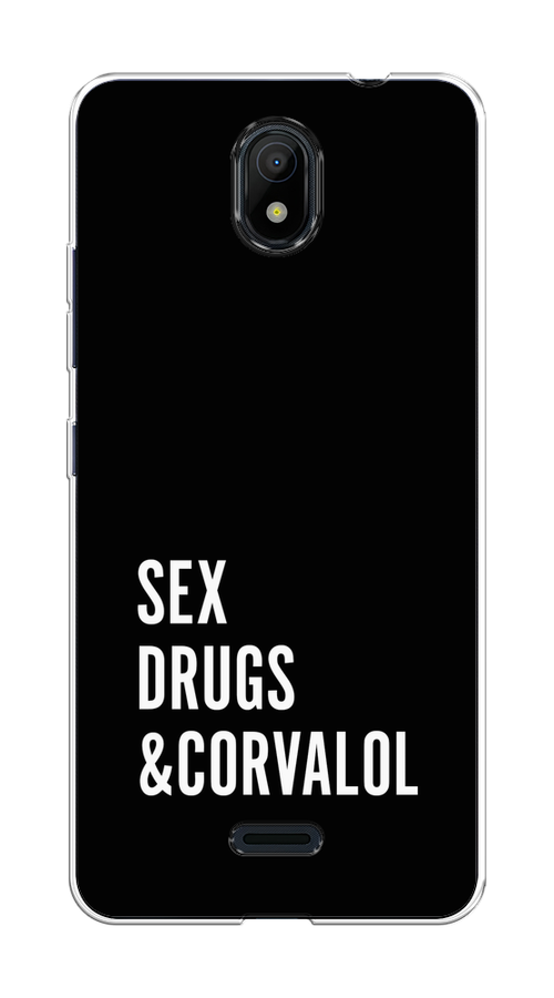 

Чехол на Nokia C100 "Corvalol", Черный;серый;белый, 125350-6