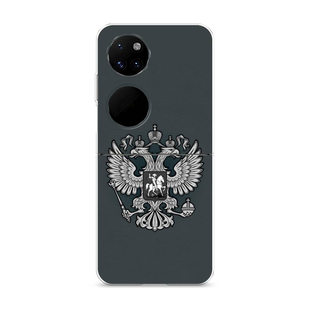 фото Чехол awog "герб россии серый" для huawei p50 pocket