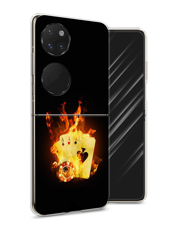 

Чехол Awog на Huawei P50 pocket "Горящие карты", Черный;оранжевый, 6107450-9