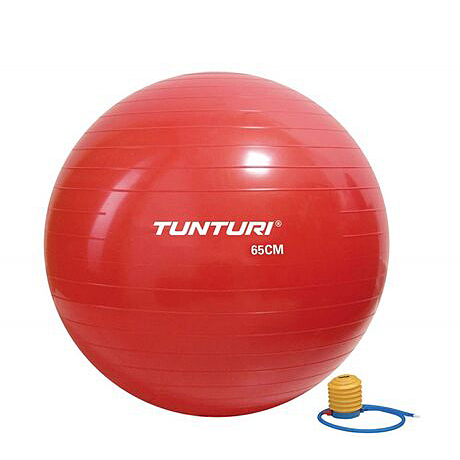фото Фитбол tunturi gymball, 65 см, красный, с насосом