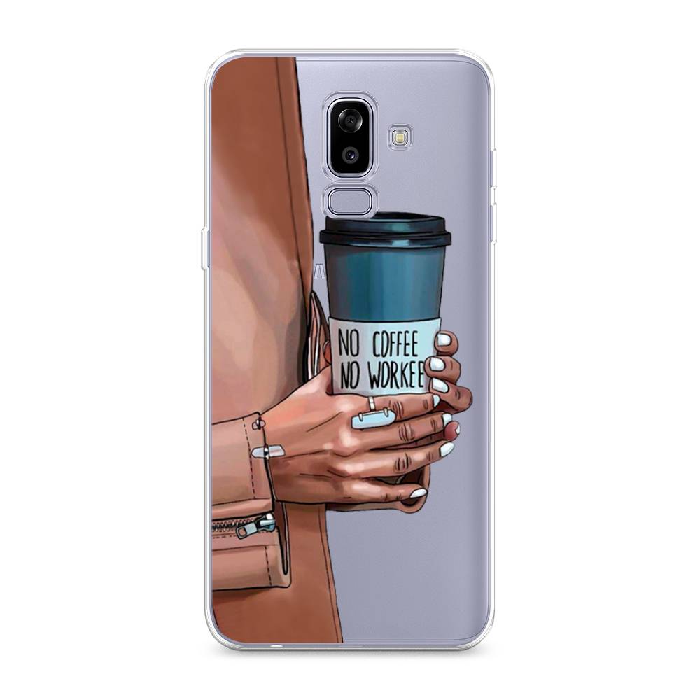 

Чехол Awog на Samsung Galaxy J8 "No coffee", Коричневый;серый, 26550-7