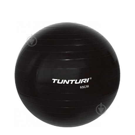 фото Фитбол tunturi gymball, 65 см, черный, с насосом