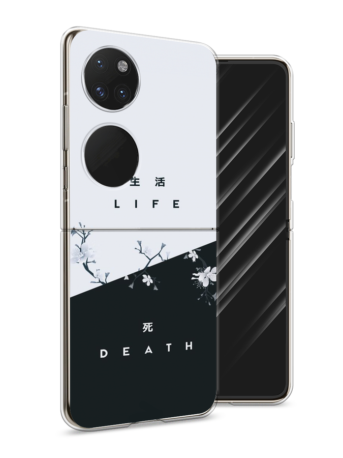 

Чехол Awog на Huawei P50 pocket "Life and death", Черный;серый, 6107450-7